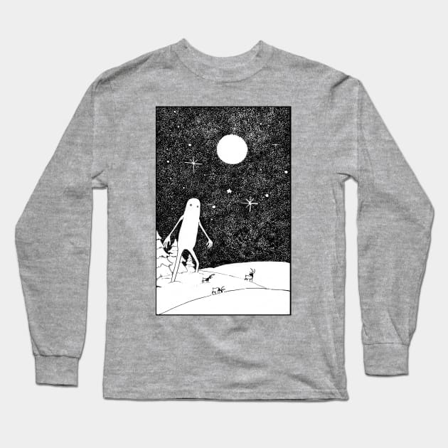 Snow Giant Long Sleeve T-Shirt by KatherineBlowerDesigns